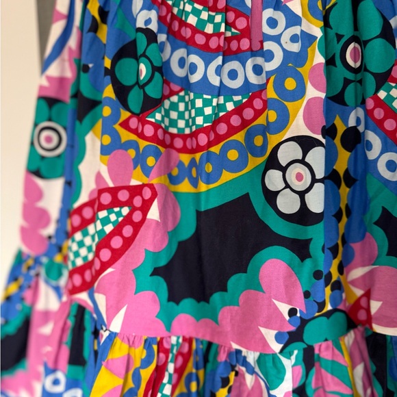 J Crew Ratti Kaleidoscope Floral Tiered Maxi Apron Dress - Picture 6 of 11